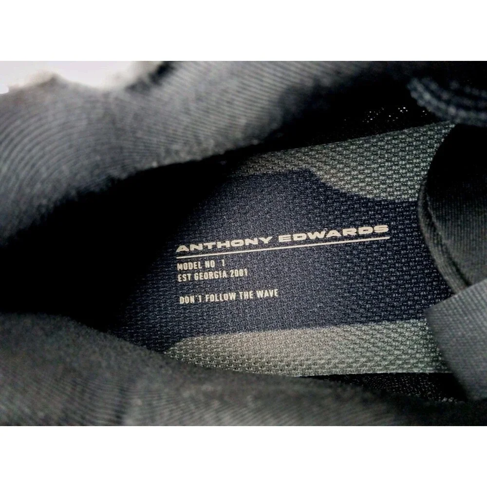 Adidas Shoes Mens Size 6.5 A.E. 1 J Low Anthony Edwards Black-Gray JI4074 - Picture 10 of 10